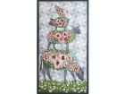 Webware Baumwolle Swafing PANEL ca. 60 cm x 110 cm French Hill Farm by Blank Quilting - floraler Bauernhof - grau