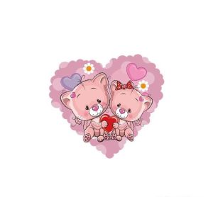 Transfer-Applikation zum Aufbügeln - ca. 11,0 cm x 10,0 cm - entzückende Katzenkinder