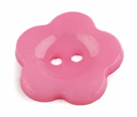 Knopf blumenförmig Größe 36" - rosa