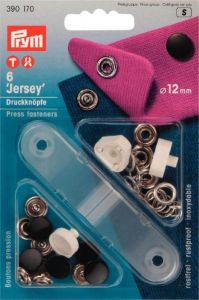 Prym 6 NF-Druckknopf Jersey glatte Kappe MS 12 mm - schwarz
