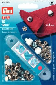 Prym 10 NF-Druckknopf Mini MS 8 mm - silberfarben