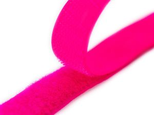 Klettband zum Aufnähen Flauschband & Hakenband ca. 20 mm - neonpink