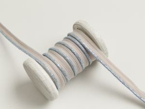 Paspelband Biese mit Glitzer 10mm - beige