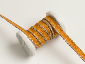 Paspelband Biese mit Glitzer 10mm - ocker