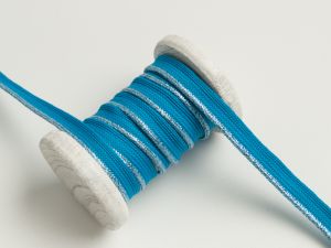 Paspelband Biese mit Glitzer 10mm - türkis