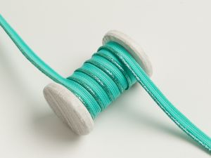 Paspelband Biese mit Glitzer 10mm - mint