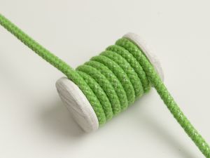 Baumwoll Kordel / Hoodie-Band mit Glitzer Ø 10 mm - grün
