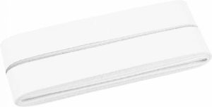 Hochwertiges Schrägband Baumwolle gefalzt 20 mm - 5 Meter Coupon - uni weiß