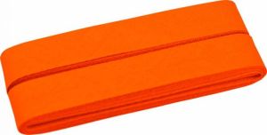 Hochwertiges Schrägband Baumwolle gefalzt 20 mm - 5 Meter Coupon - uni orange