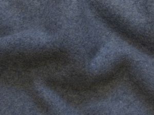 Baumwollfleece Organic Cotton super weich - 300 g/qm - meliert jeansblau