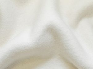 Baumwollfleece Organic Cotton super weich - 300 g/qm - uni wollweiß
