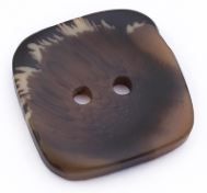 Knopf eckig mit Farbverlauf ca. 23,5 mm - braun