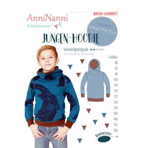 Papierschnittmuster Blaubeerstern AnniNanni JUNGEN-HOODIE - Jungen