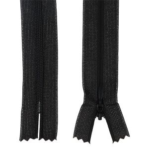 Reißverschluss nahtverdeckt nicht teilbar ca. 50 cm - schwarz