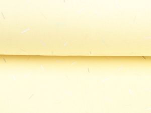 Interlock Sanetta - mini Striche - gelb