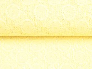 Hochwertige Spitze - Kreis-Muster - uni gelb