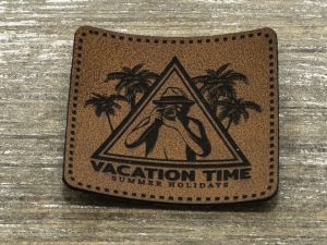 Label Kunstleder KDS - Vacation Time - braun