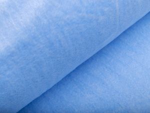Wellnessfleece doubleface - helles blau / weiß