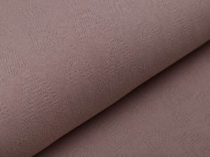 Baumwolle Feinstrick-Jersey Pointoille Lochmuster - Regenbögen - kiesel