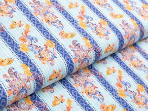 Webware Baumwolle by Klaranähta - florales Muster - mint