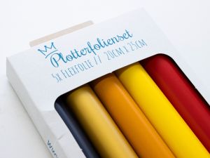 Flexfolie PU-Plotterfolienset - 5 Rollen 20 cm x 25 cm