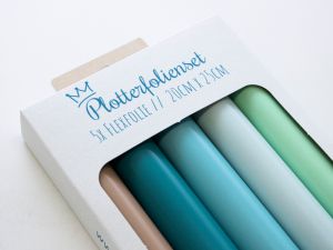 Flexfolie PU-Plotterfolienset - 5 Rollen 20 cm x 25 cm