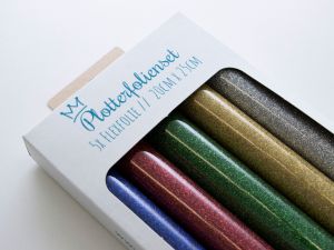 Glitzer Flexfolie PU-Plotterfolienset - 5 Rollen 20 cm x 25 cm