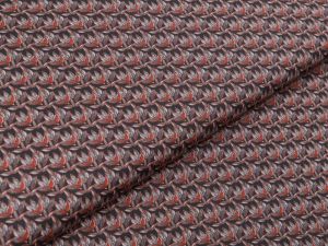 Webware Popeline Baumwolle - Seerosen - anthrazit/braun