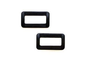 Nahaufnahme von Taschenschlaufen aus Kunststoff 25mm - schwarz