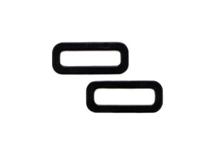 Nahaufnahme von Taschenschlaufen aus Kunststoff 25 mm - schwarz