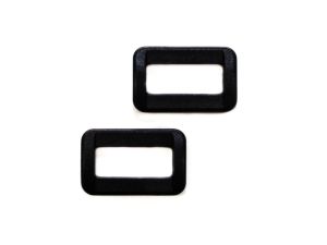 Nahaufnahme von Taschenschlaufen aus Kunststoff 20mm - schwarz