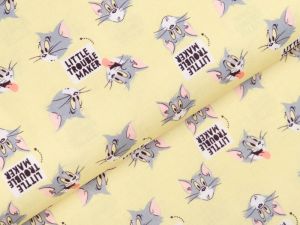 Webware Baumwolle Swafing - Tom and Jerry - gelb