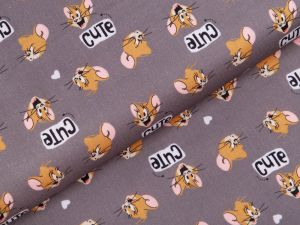 Webware Baumwolle Swafing - Tom and Jerry - anthrazit