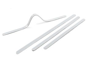 Nasenbügel für Behelfsmasken 4 Stück, Metall, weiß lackiert