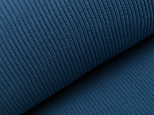 Grobes Ripp-Strick Bündchen im Schlauch - jeansblau