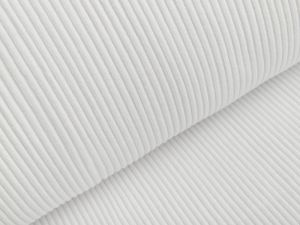 Grobes Ripp-Strick Bündchen im Schlauch - weiß