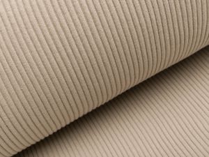 Grobes Ripp-Strick Bündchen im Schlauch - beige