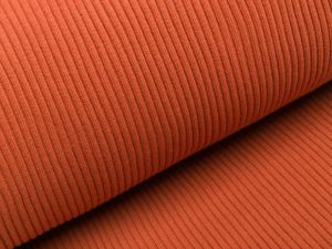 Grobes Ripp-Strick Bündchen im Schlauch - rost
