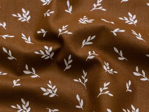 Webware Baumwolle Popeline - Zweige - braun