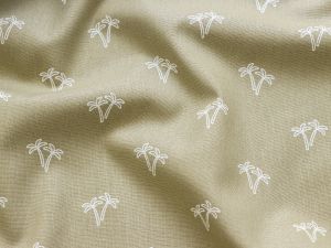 Webware Baumwolle Popeline - Palmen - khaki