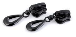 Zipper/Schieber 5 mm - 2 Stk - schwarz