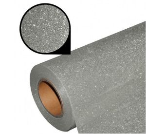 Flexfolie - PU - Plotterfolie mit Glitzereffekt 25 cm x 20 cm - silber-goldfarben