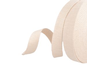 Gurtband mit Glitzerfäden 30 mm - uni creme