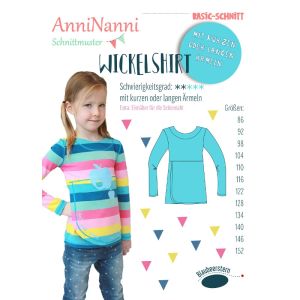 Papierschnittmuster Blaubeerstern AnniNanni WICKEL-SHIRT - Mädchen