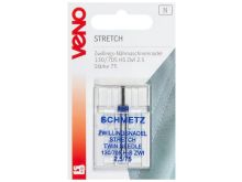 VENO Zwillings-Nähmaschinennadel Stretch 130/705 Stärke 2,5/75 - 1 Stück