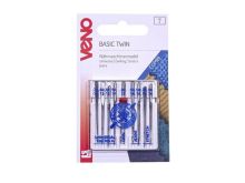 VENO Nähmaschinennadel Basic Twin 130/705 - 9 Stück - Mix