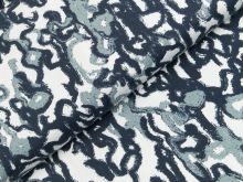 Jersey - Kringel - weiß/blau