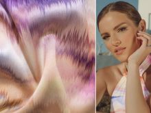 Stretch Satin  - Wellenoptik - bunt