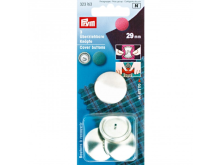 Überziehbare Knöpfe Prym 6Stk/15mm - silber