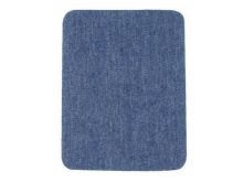 Nahaufnahme von Jeans Flicken zum Aufbügeln - 9,5cm x 12,5 cm - 2 Stück - dunkelblau